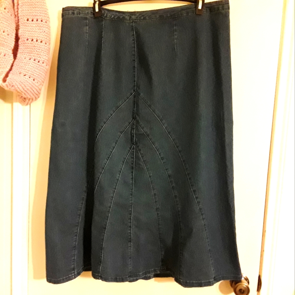 Denim boot maxi skirt